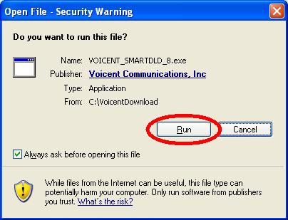 click Run to start downloading download