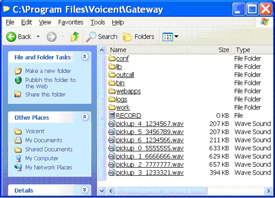 folder holding the wave files