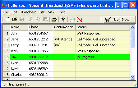 Voicent Broadcast By SMS screenshot