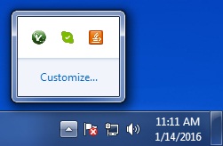 Voicent Logo on the taskbar