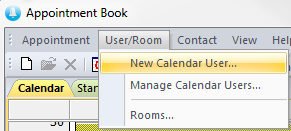 calendar menu new user