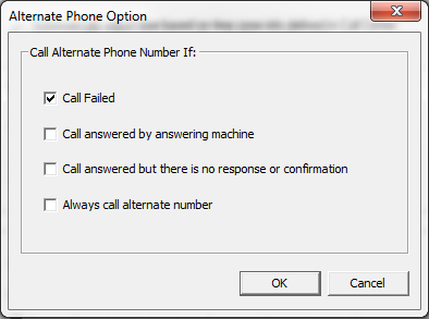 Alternate Phone Rule Option