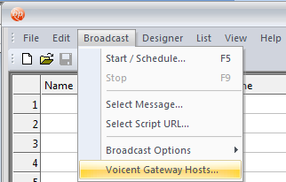 voicent broadcast hosts button