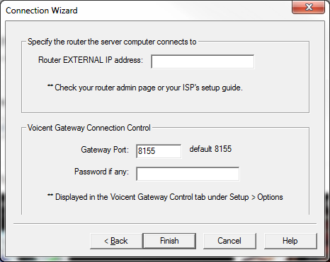 connection wizard ip address selection
