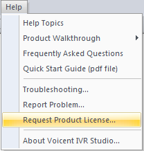request a product license button