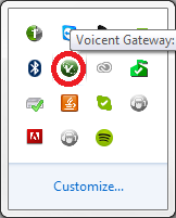 Windows toolbar gateway icon